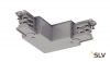 3Ph | S-TRACK, L-коннектор с разъёмом питания, 16А макс., GND по внешнему углу, серебристый