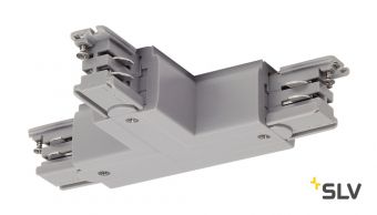 3Ph | S-TRACK, T-коннектор с разъёмом питания, GND справа, серебристый