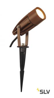 SYNA LED светильник ландшафтный IP55 с 8.6Вт LED 3000К, 470лм, 50°, кабель 1.5м с вилкой, бурый