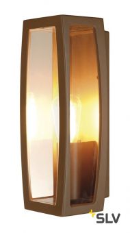 MERIDIAN BOX светильник настенный IP54 для лампы E27 25Вт макс., бурый/ прозрачный