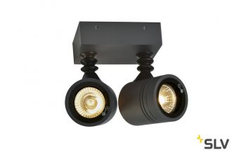 NEW MYRA WL DOUBLE светильник накладной IP55 для 2х ламп GU10 по 50Вт макс., антрацит