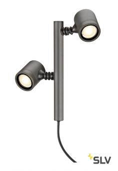 NEW MYRA 2 светильник ландшафтный IP44 для 2-х LED GU10 по 4.5Вт макс., без основания, антрацит