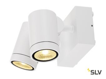 HELIA LED SPOT DOUBLE светильник накладной IP55 16Вт c LED 3000К, 900лм, 2х 38°, белый