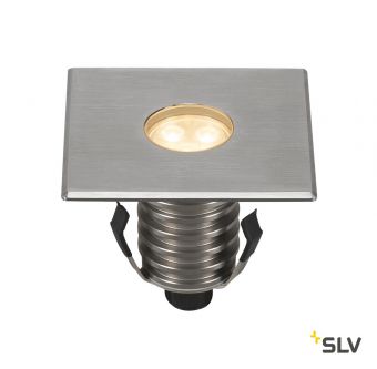 DASAR® 100 PREMIUM SQUARE светильник встраиваемый IP67 5.5Вт c LED 3000К, 300лм, 60°, Al, сталь