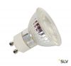 LED GU10 источник света 230В, 5.5Вт, 3000К, 440лм, 38°, 3 уровня яркости, зеркальный корпус