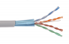 ITK Кабель связи витая пара F/UTP, кат.5E 2х2х24AWG solid, PVC, 500м, серый