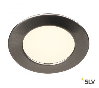 DL 126 LED светильник встраиваемый 12В DC 2.8Вт с LED 2700К, 160лм, 90°, матированный металл