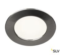 DL 126 LED светильник встраиваемый 12В DC 2.8Вт с LED 3000К, 160лм, 90°, матированный металл