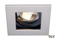 INDI REC светильник встраиваемый для лампы GU10 50Вт макс., серебристый / черный