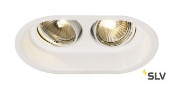 HORN 2 GU10 светильник встраиваемый для 2-х ламп GU10 по 50Вт макс., матовый белый