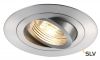 NEW TRIA 78 XL ROUND GU10 CS светильник встраиваемый для лампы GU10 50Вт макс., матир. алюминий