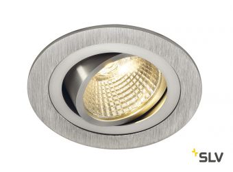 NEW TRIA 77 ROUND CS светильник встраиваемый 9.1Вт с БП и LED 2700К, 645лм, 38°, матиров. алюминий