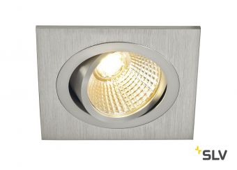 NEW TRIA 77 SQUARE CS светильник встраиваемый 9.1Вт с БП и LED 2700К, 645лм, 38°, матиров. алюминий