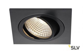 NEW TRIA 77 SQUARE CS светильник встраиваемый 9.1Вт с БП и LED 3000К, 700лм, 38°, черный