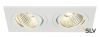 NEW TRIA 155 DOUBLE CS светильник встраиваемый 14Вт с БП и LED 3000К, 1250лм, 2x 38°, белый