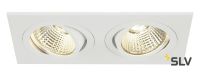 NEW TRIA 155 DOUBLE CS светильник встраиваемый 14Вт с БП и LED 3000К, 1250лм, 2x 38°, белый