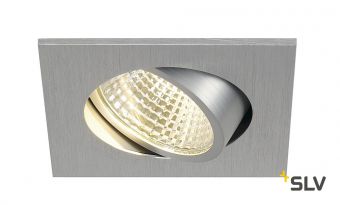 NEW TRIA 68 SQUARE CS светильник встраиваемый 5.3Вт с БП и LED 3000К, 300лм, 38°, матир. алюминий