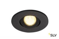 NEW TRIA 40 ROUND CS светильник встраиваемый IP44 4.4Вт с БП и LED 3000К, 143лм, 30°, черный