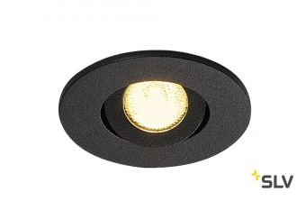 NEW TRIA 40 ROUND CS светильник встраиваемый IP44 4.4Вт с БП и LED 3000К, 143лм, 30°, черный