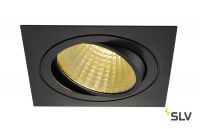 NEW TRIA 150 SQUARE CS светильник встраиваемый 29Вт с БП и LED 2700К, 2210лм, 30°, 1-10В, черный