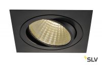 NEW TRIA 150 SQUARE CS светильник встраиваемый 29Вт с БП и LED 3000К, 2425лм, 30°, 1-10В, черный