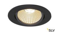 NEW TRIA 68 ROUND CS светильник встраиваемый 12Вт с БП и LED 3000К, 890лм, 38°, черный