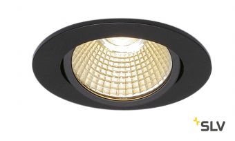 NEW TRIA 68 ROUND CS светильник встраиваемый 12Вт с БП и LED 3000К, 890лм, 38°, черный