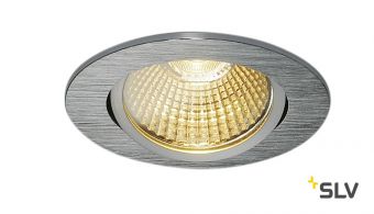 NEW TRIA 68 ROUND CS светильник встраиваемый 12Вт с БП и LED 3000К, 890лм, 38°, алюминий